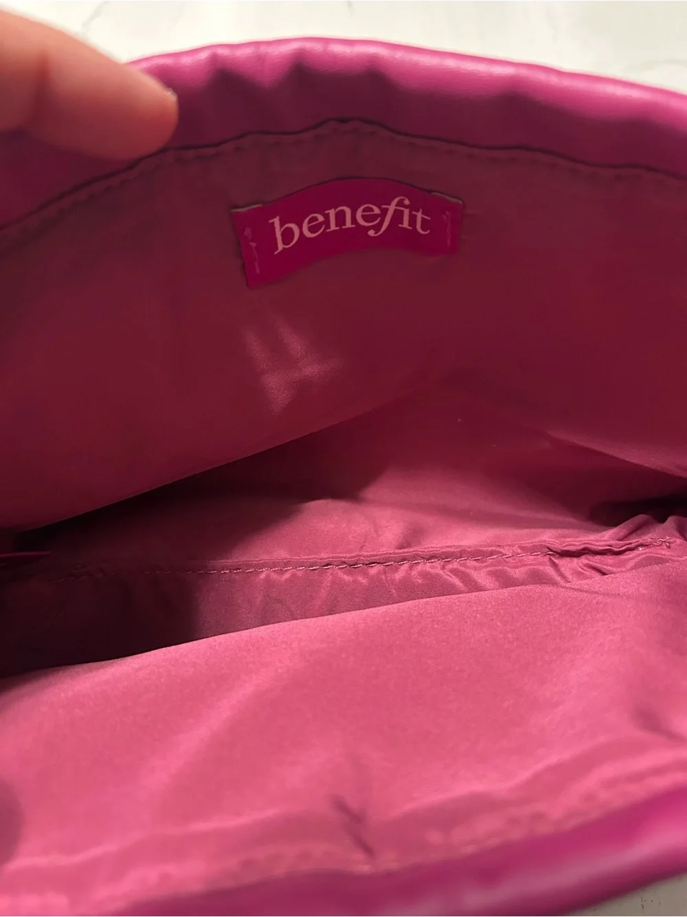 Pink Benefit Makeup Bag